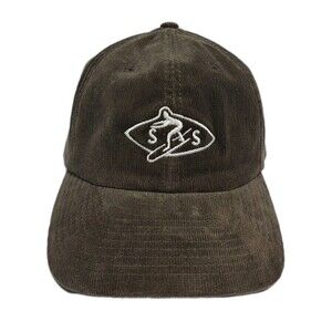 Surfers Supplies Corduroy Hat Cap Strapback Brown Ocean City New Jersey Retro